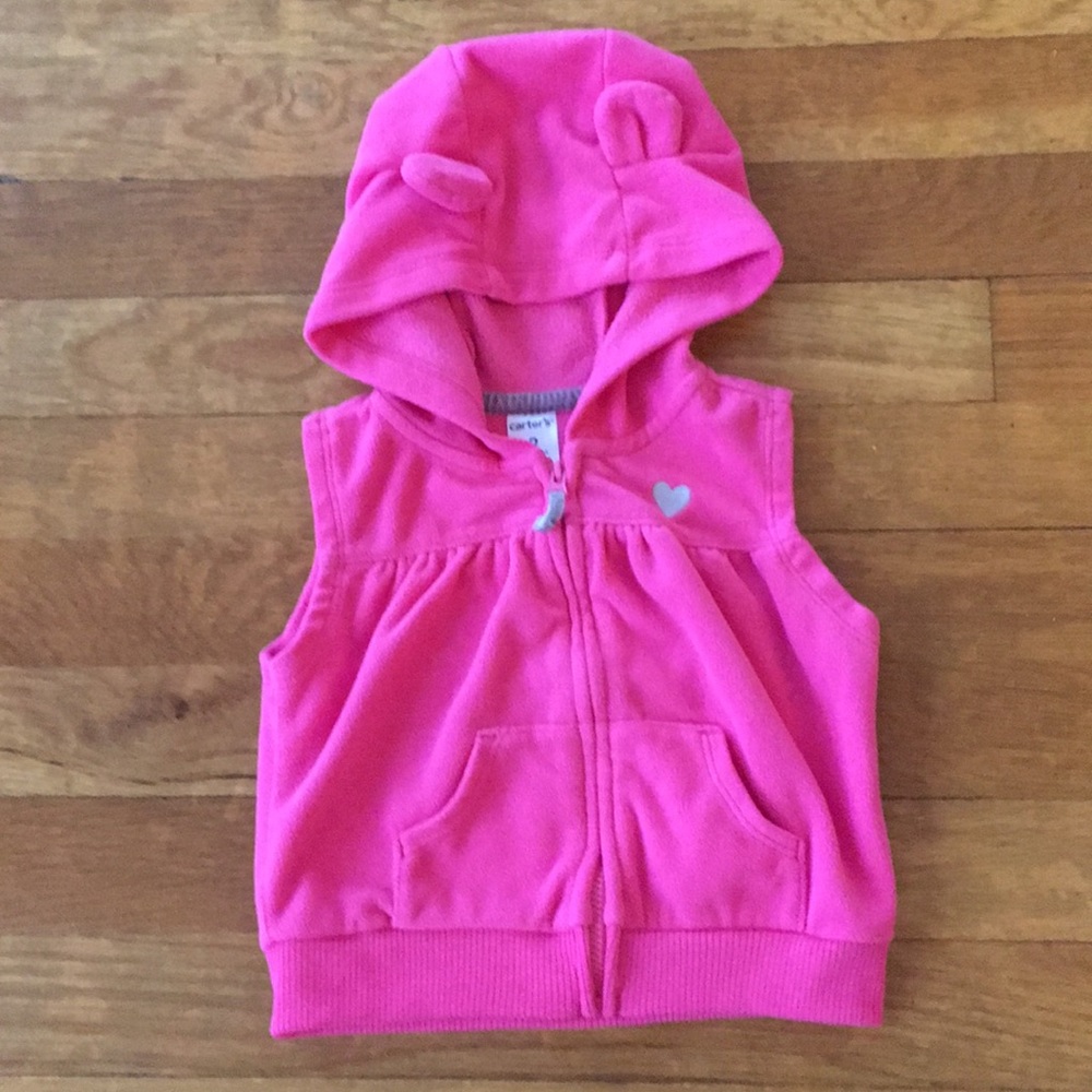 Sleeveless Pink Hoddie